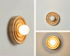 Wandlampe aus Massivholz im japanischen Stil mit Wasserkräuselungen