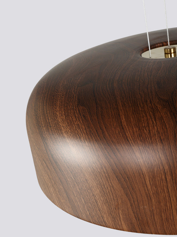 Japanese retro restaurant chandelier walnut wood grain