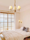 French retro solid wood living room chandelier