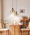 All copper walnut dining chandelier