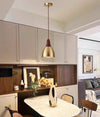 All copper walnut dining chandelier