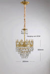 Vintage brass crystal chandelier