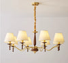 French retro solid wood living room chandelier