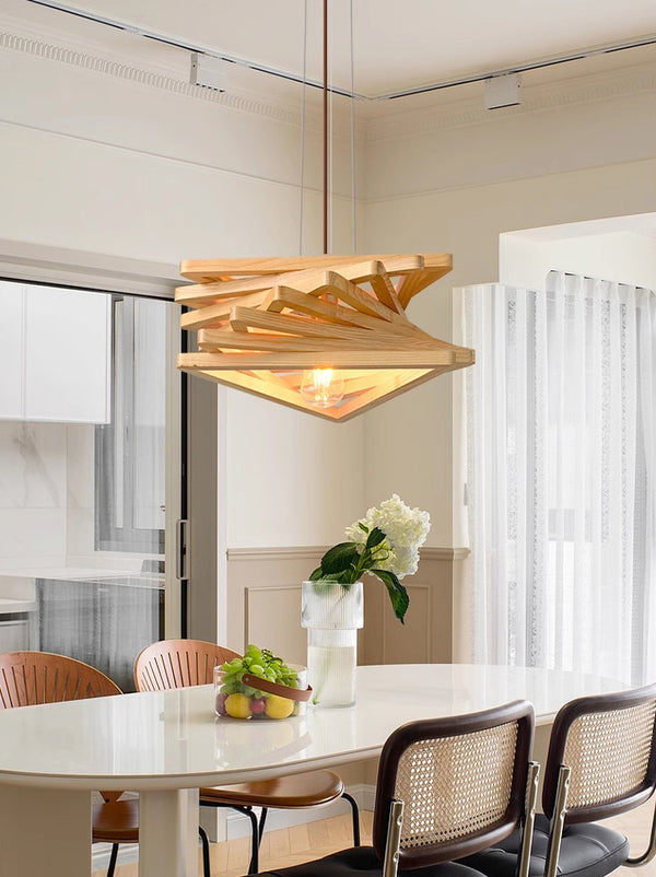 Modern personality solid wood chandelier