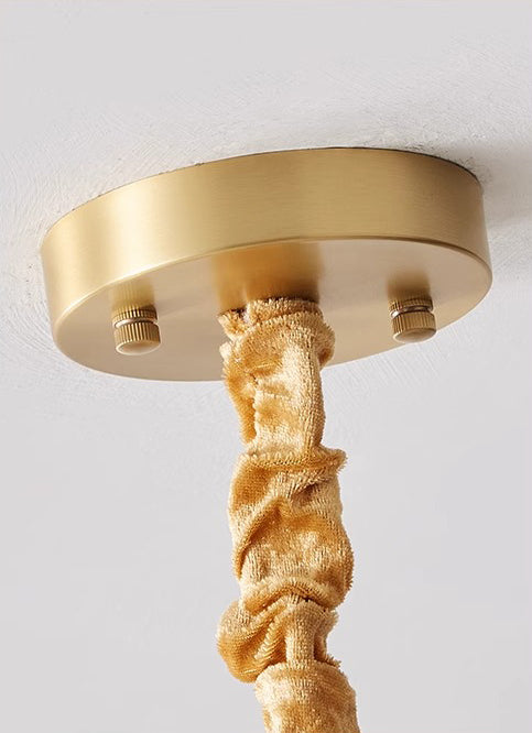 French retro solid wood living room chandelier
