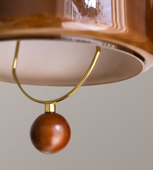Medieval style glass chandelier retractable