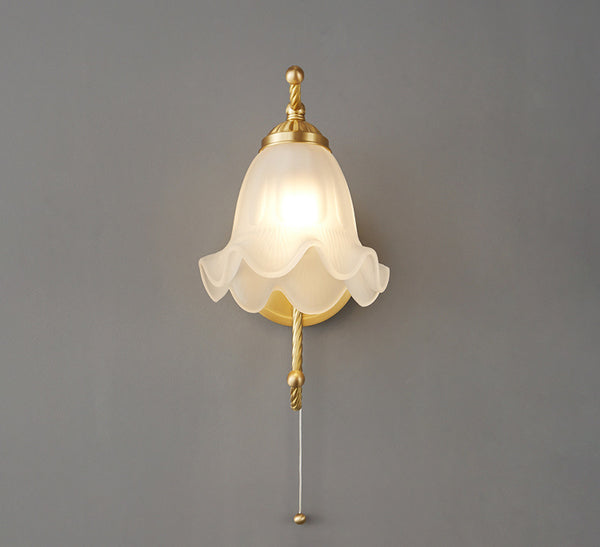 French retro lily of the valley flower wall lamp