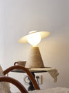 Japanese yellow travertine table lamp