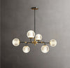 Lustre de luxe moderne entièrement en cuivre