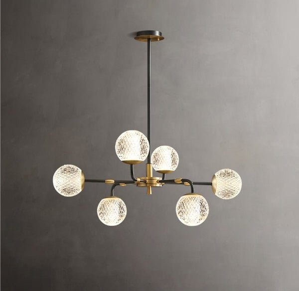 Lustre de luxe moderne entièrement en cuivre