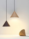 Lustre simple en grain de bois