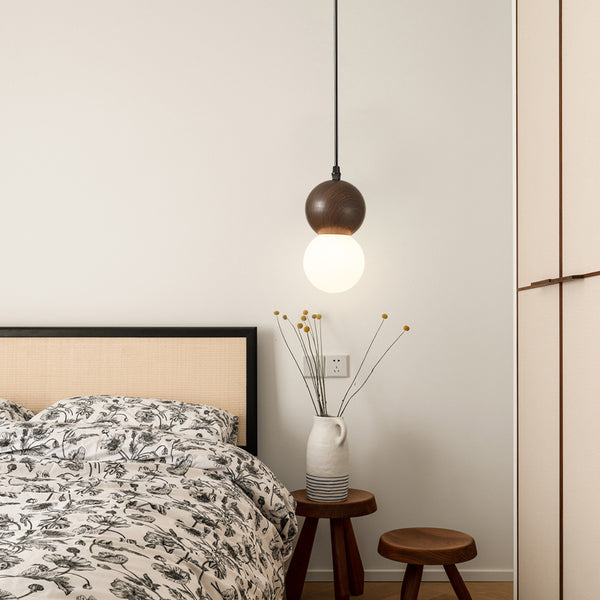 Kronleuchter aus Holzwindkürbis im japanischen Stil