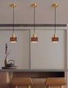 Solid wood all-copper small chandelier