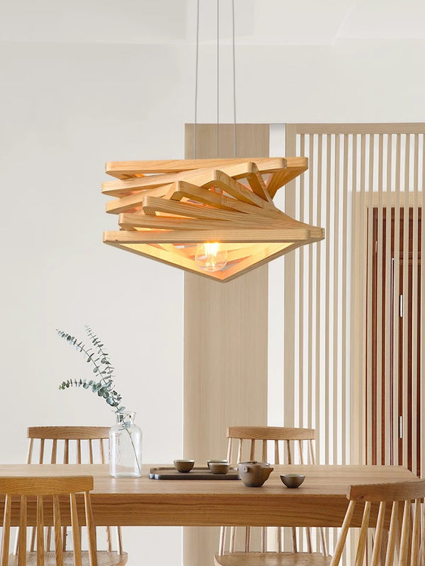 Modern personality solid wood chandelier