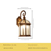 American retro outdoor waterproof courtyard corridor balcony wall lamp