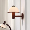 Wandlampe Pilz aus Massivholz