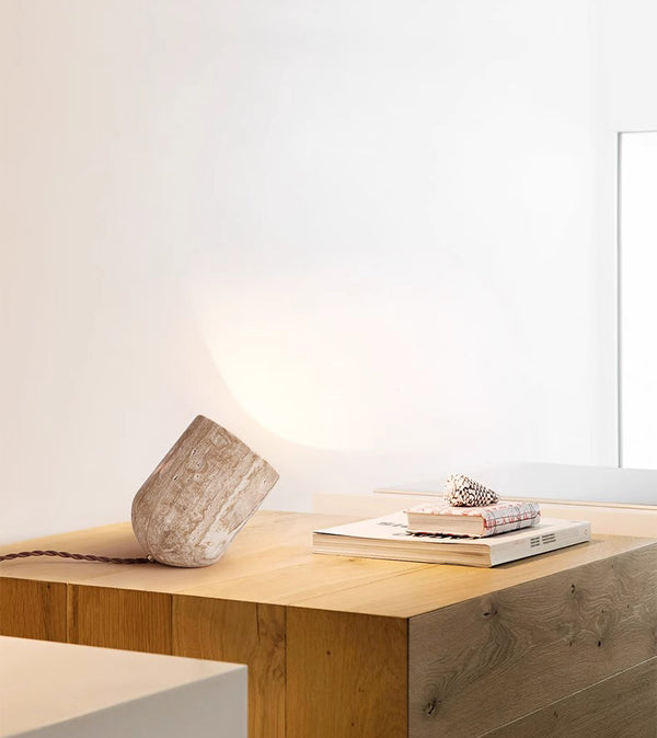 Wabi-sabi style bedroom bedside table lamp