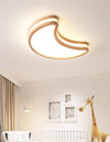 LED children's room solid wood ceiling lamp