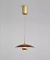 Retro walnut grain color liftable dining room chandelier