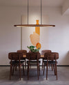 Pendelleuchte aus Walnussholz für Esszimmer