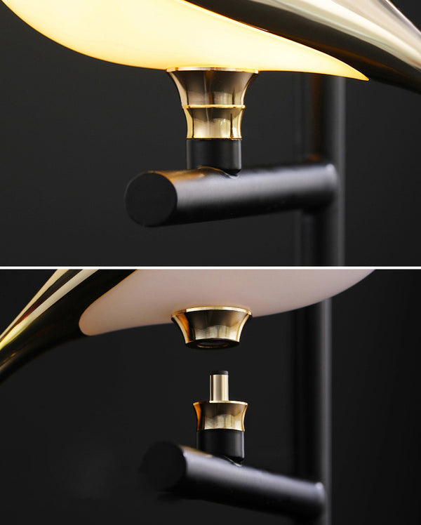 Lampe de table de chambre à coucher créative en forme d'oiseau nordique
