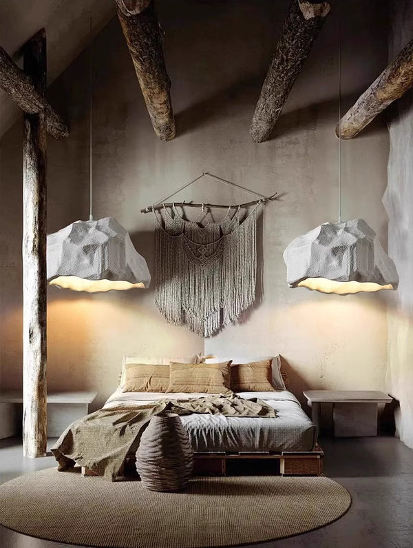 Wabi-sabi style creative cloud chandelier