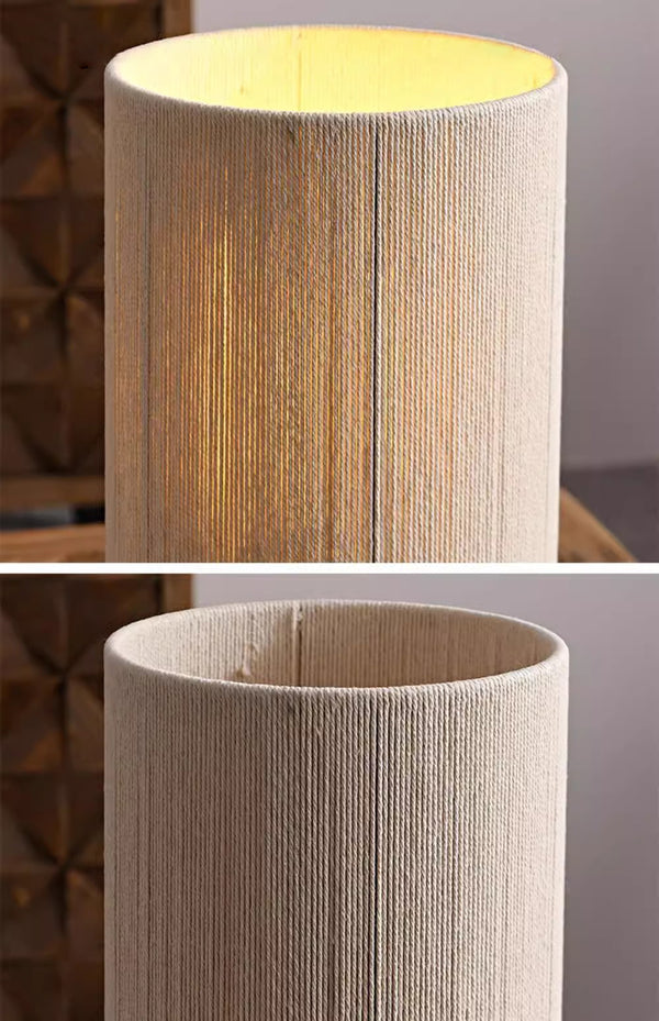 Schlafzimmer-Tischlampe aus Massivholz im japanischen Stil