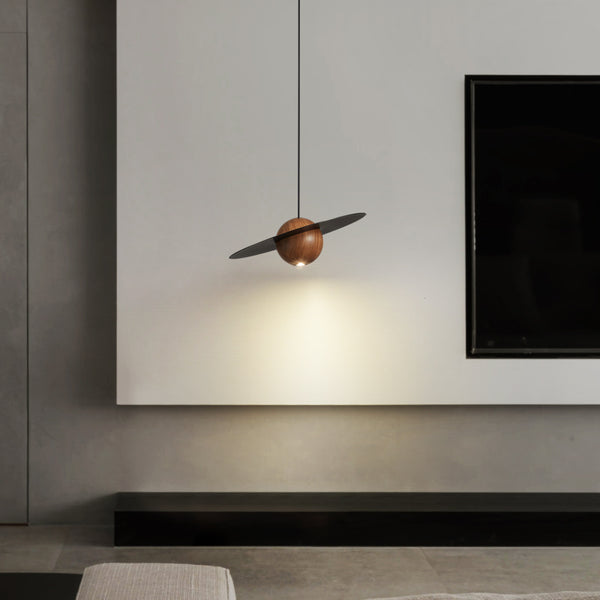 Walnut all copper bedside chandelier
