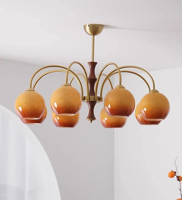 Cream style vintage persimmon chandelier