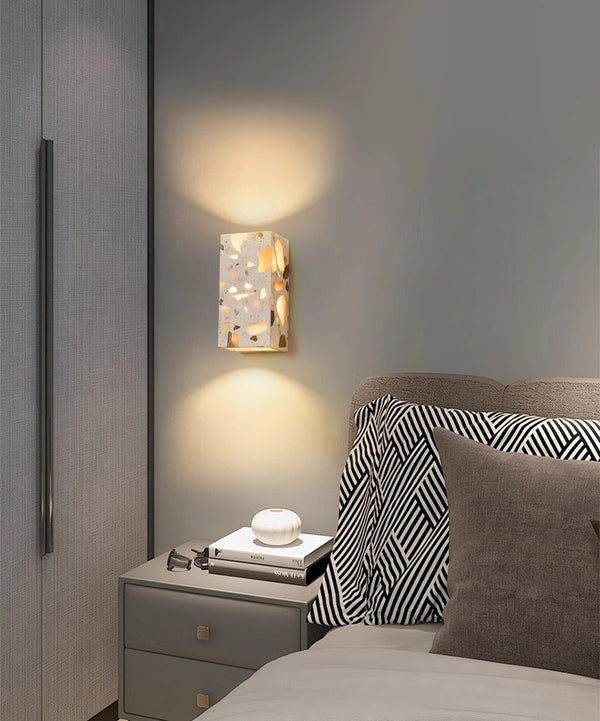 Japanese style wabi-sabi bedroom wall lamp