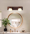Solid wood bathroom wall light