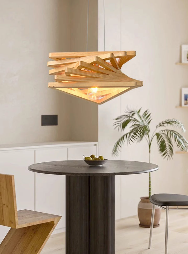 Modern personality solid wood chandelier