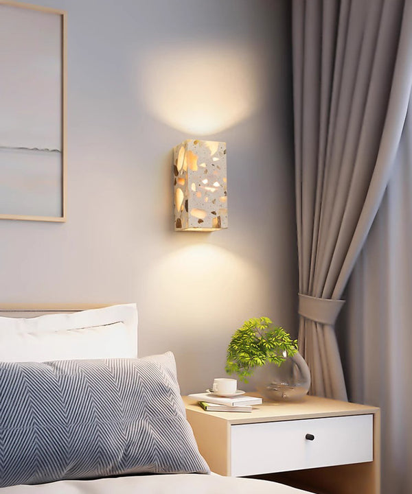 Japanese style wabi-sabi bedroom wall lamp