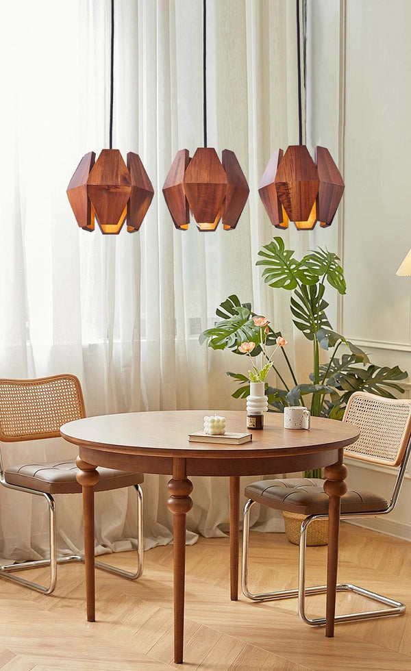 Creative solid wood chandelier