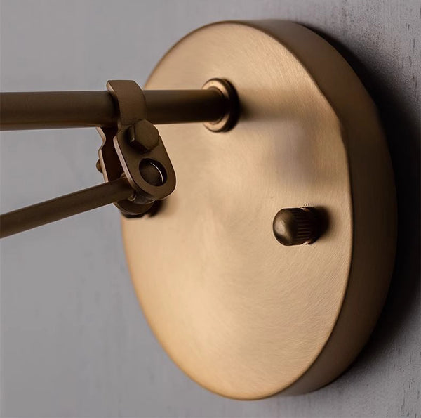 Nordic brass bedroom study background wall lamp