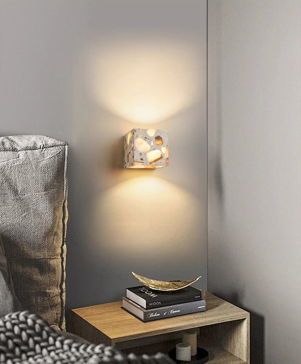 Japanese style wabi-sabi bedroom wall lamp