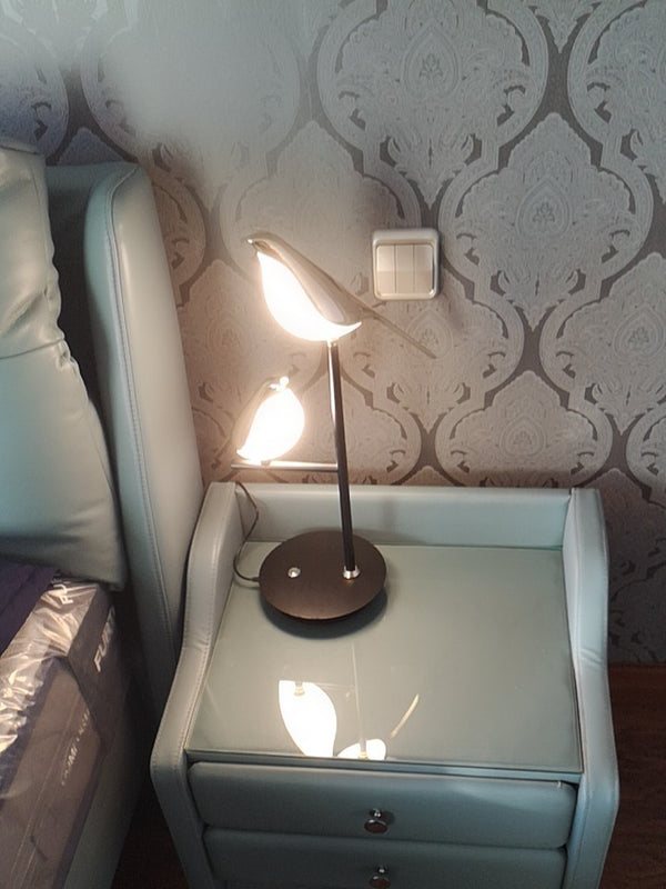 Lampe de table de chambre à coucher créative en forme d'oiseau nordique