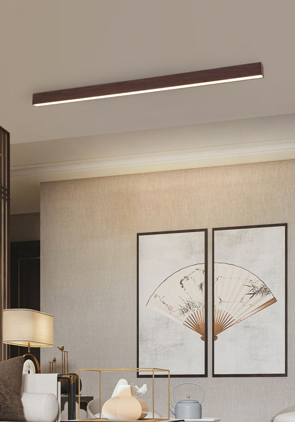 Lange Deckenlampe im japanischen Stil