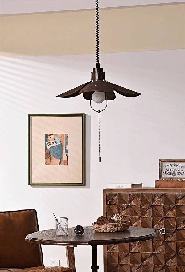 Vintage Wabi-Sabi Style Dining Chandelier