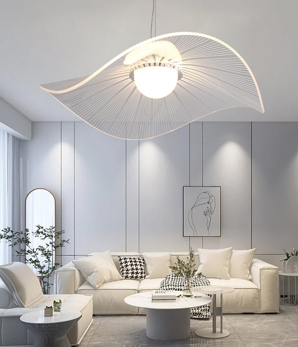 Designer personalisierte kreative Lotusblatt Strohhut Kronleuchter