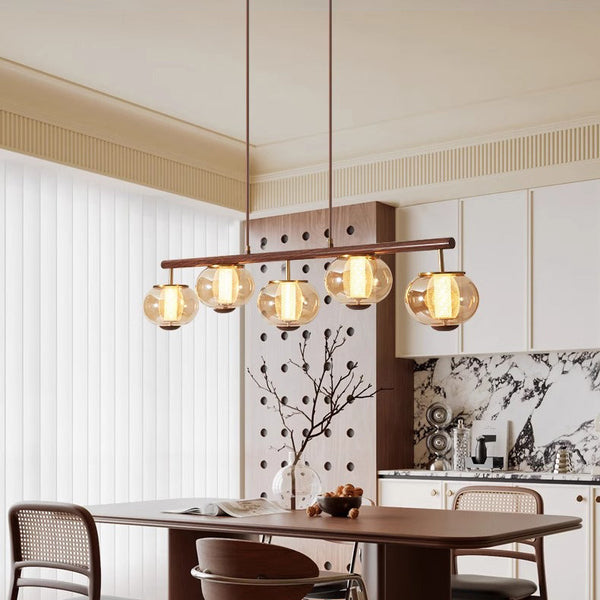 Medieval style glass restaurant chandelier