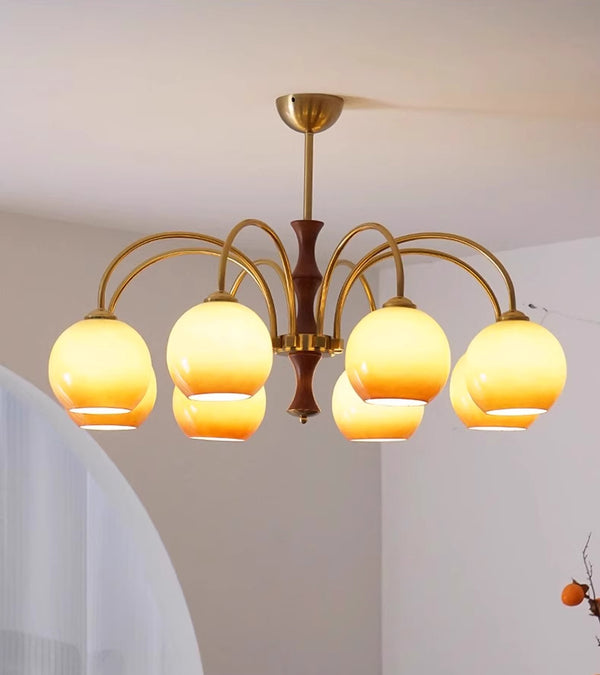Cream style vintage persimmon chandelier