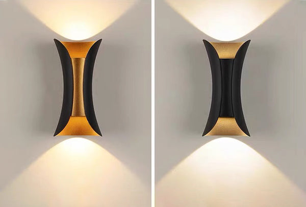 Schlichte LED-Außenwandleuchte für den Garten