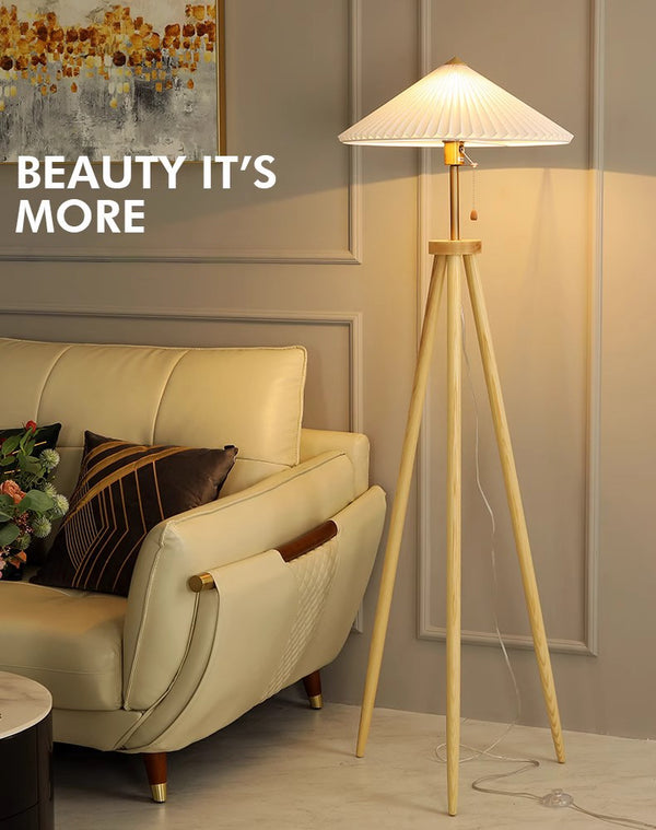 Fan shaped floor lamp