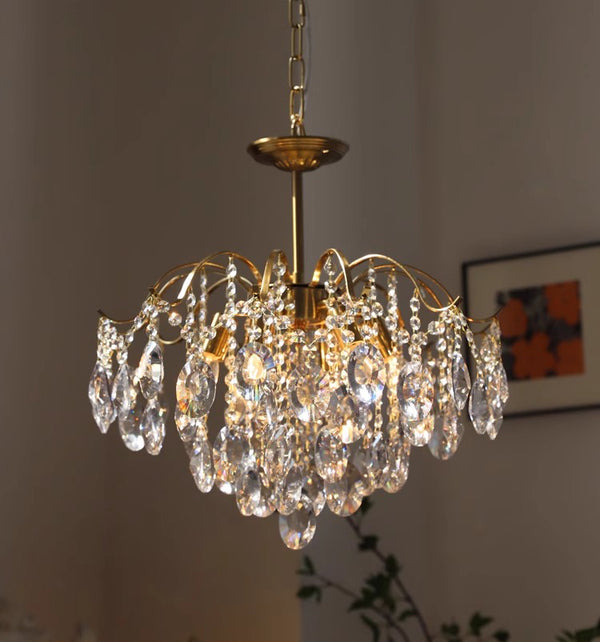 French retro glass chandelier