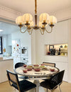 French solid wood fabric chandelier