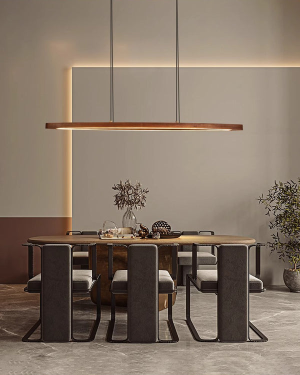 Pendelleuchte aus Walnussholz für Esszimmer