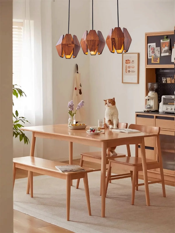 Creative solid wood chandelier