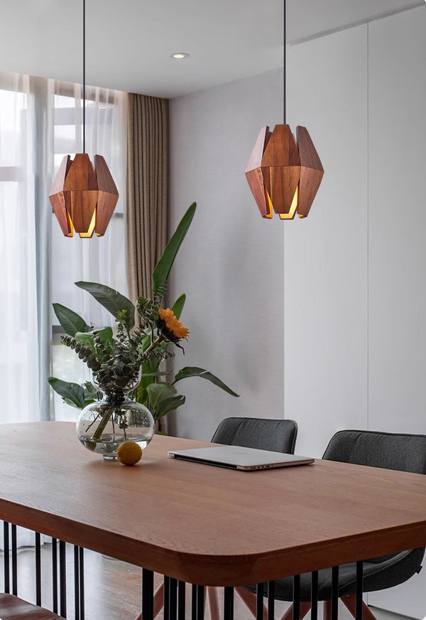 Creative solid wood chandelier