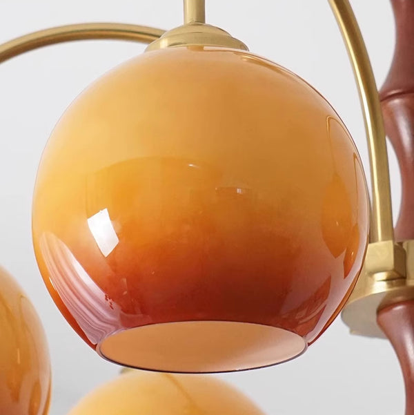 Cream style vintage persimmon chandelier